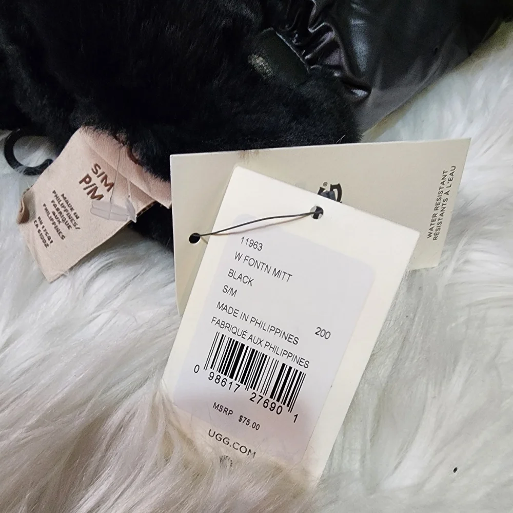 UGGS UGG FONTANNE SMART GLOVES SHEARLING TRIM S/M new